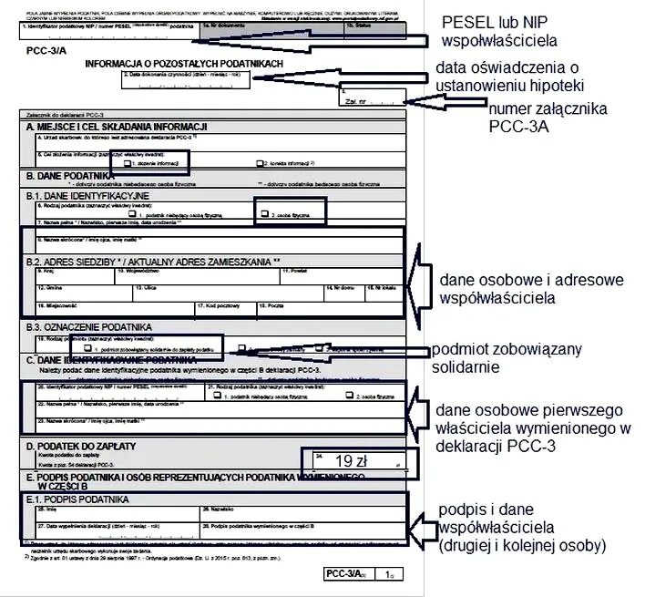 Jak wypełnić druk pcc3a krok po kroku