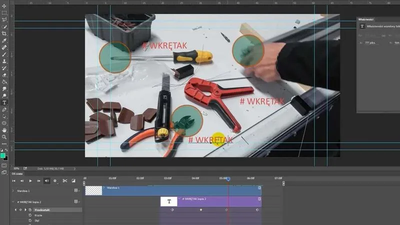 Klatki kluczowe w Photoshopie