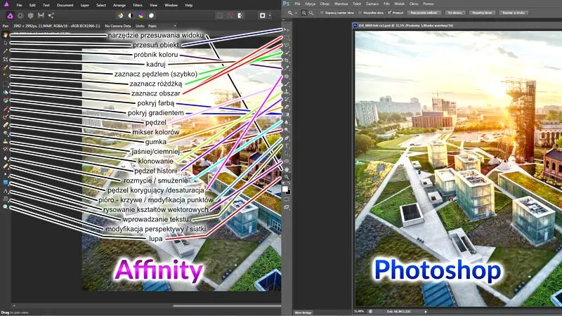 Ukrywanie warstw Photoshop