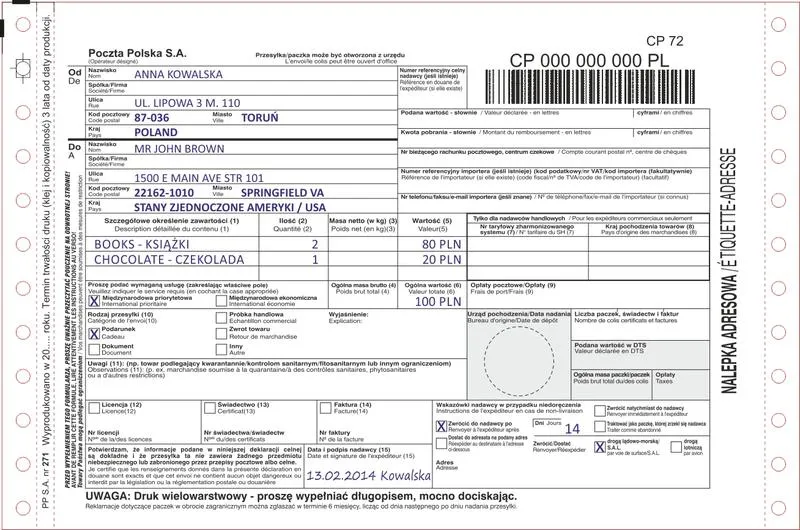 Wymiary paczek Poczta Polska