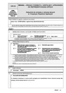 Wypełnianie formularza KRS ZK