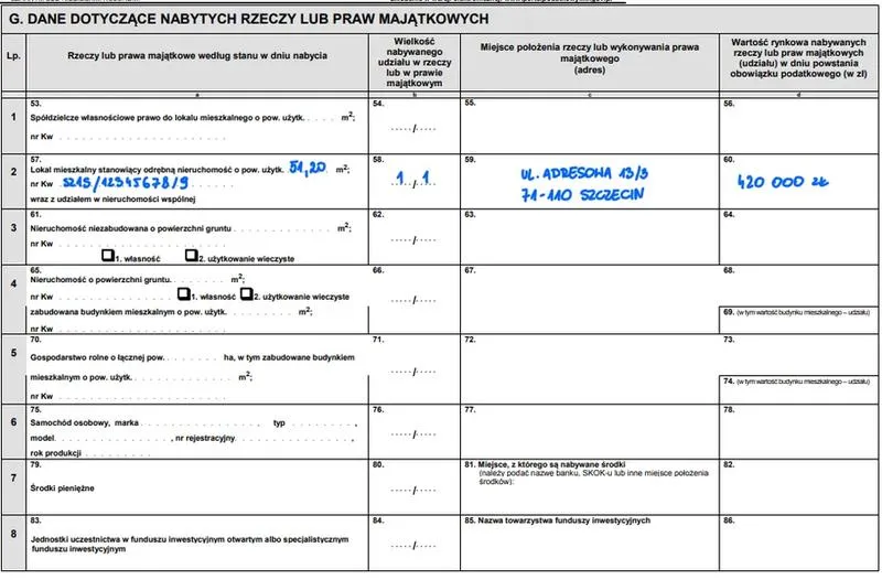 Wypełnianie formularza krok po kroku