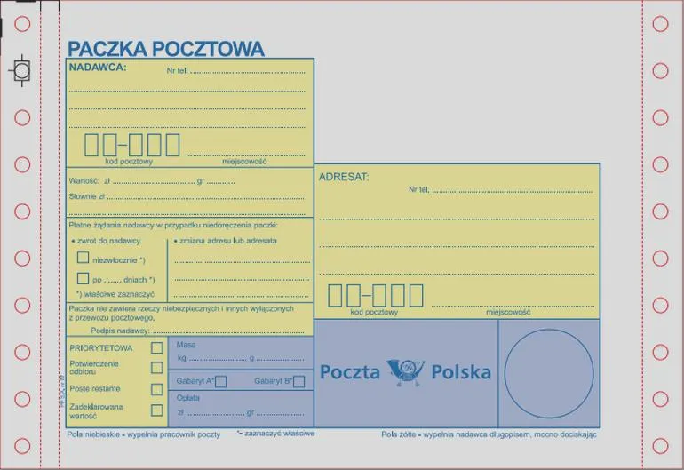 Zapakowanie paczki przed nadaniem